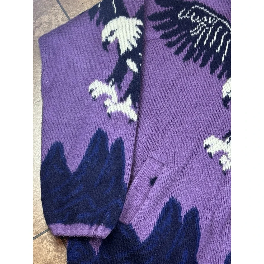 Vintage Ruminahui Wool Eagle Full Zip Large
